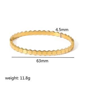 Gold Bangles Clover CZ - Waterproof